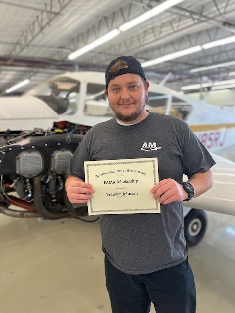 AviationAIM's tweet photo. At AIM #Houston, we are proud to partner with PAMA to award hardworking students like Brandon here with scholarships. Way to go, Brandon!
#TrainWithPurpose #FixJets #AIMessential #Aviation #AviationLovers #AviationMaintenance #AviationDaily #Aircraft #AIM2Graduate https://t.co/L99HU1UUgn