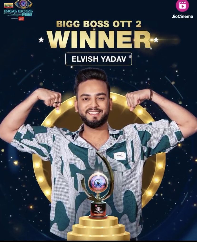 rahulsenz's tweet photo. Rao Shahab create the history 
First time wild card win the Bigg boss 🔥🏆@ElvishYadav 

#ElvishBBWinner #ElvishArmy #BiggBosOTT2 https://t.co/hOPePkx8zK