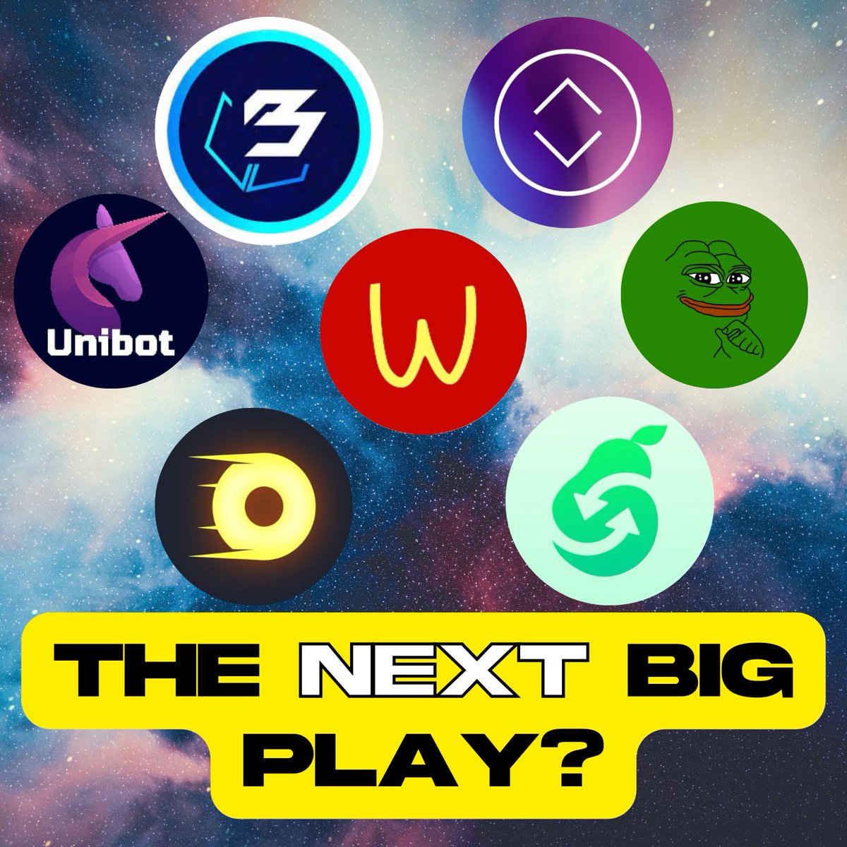 Kylechasse's tweet photo. 💥Read This Carefully If You've Got <$100k to Invest 💥

The crypto landscape is constantly evolving, and there's an art to diversifying your assets when you're working with less than six figures. But, the next wave of promising #altcoin picks is already here. NFA, but below are some examples of alt coins that could supercharge your portfolio:

🔹 Positioning in Solid On-chain Alts: Diversifying in alts isn't just about chasing the next big thing—it's about placing smart bets.

$RLB, $BCB, $HILO - GambleFi Gems: Think of these as a thrilling R/R bc crypto gambling has, and will continue to garner major attention . High-risk, potentially high reward. But remember, always position yourself responsibly!

$UNIBOT & $WAGIE - The TG Bots Buzz: As technology advances, and we endeavour on the quest to simplifying crypto for normies these Telegram bot tokens represent the most likely segway. Bots are the unsung heroes of the space at the moment, making investors lives more streamlined and efficient. 

$BITCOIN & $PEPE - Meme Coin Magic: Meme coins might seem trivial, but they've historically shown explosive growth. These two? They're likely positioned to be some of the stars of the show. Just be prepared for a wild ride - we're at a stage of the cycle where irrationality peaks and fundamentals go out the window. 

$PEAR - P2P/OTC Transfers Titan: Direct peer-to-peer and Over-The-Counter transfers are increasingly becoming the go-to method for large and discreet transactions. PEAR is an example of a project spearheading this, making transactions smoother and more secure - cutting out inefficiencies.

🔥 In my opinion, each of these has an immensely HIGH potential of turning heads and wallets in a raging bull market. But, as always, this isn't financial advice. It's crucial to DYOR, understand the risks, and only invest what you can afford to lose.

Conclusion: The next wave is here. The crypto sphere isn’t just about the major players anymore - the moves are unpredictable and oftentimes seemingly illogical. By strategically positioning yourself with diverse and promising tokens, you can potentially reap life changing rewards. Remember, in the volatile world of cryptocurrency, timing and knowledge are everything. 

Stay informed, stay diversified, and may the bulls be ever in your favor. 🐂