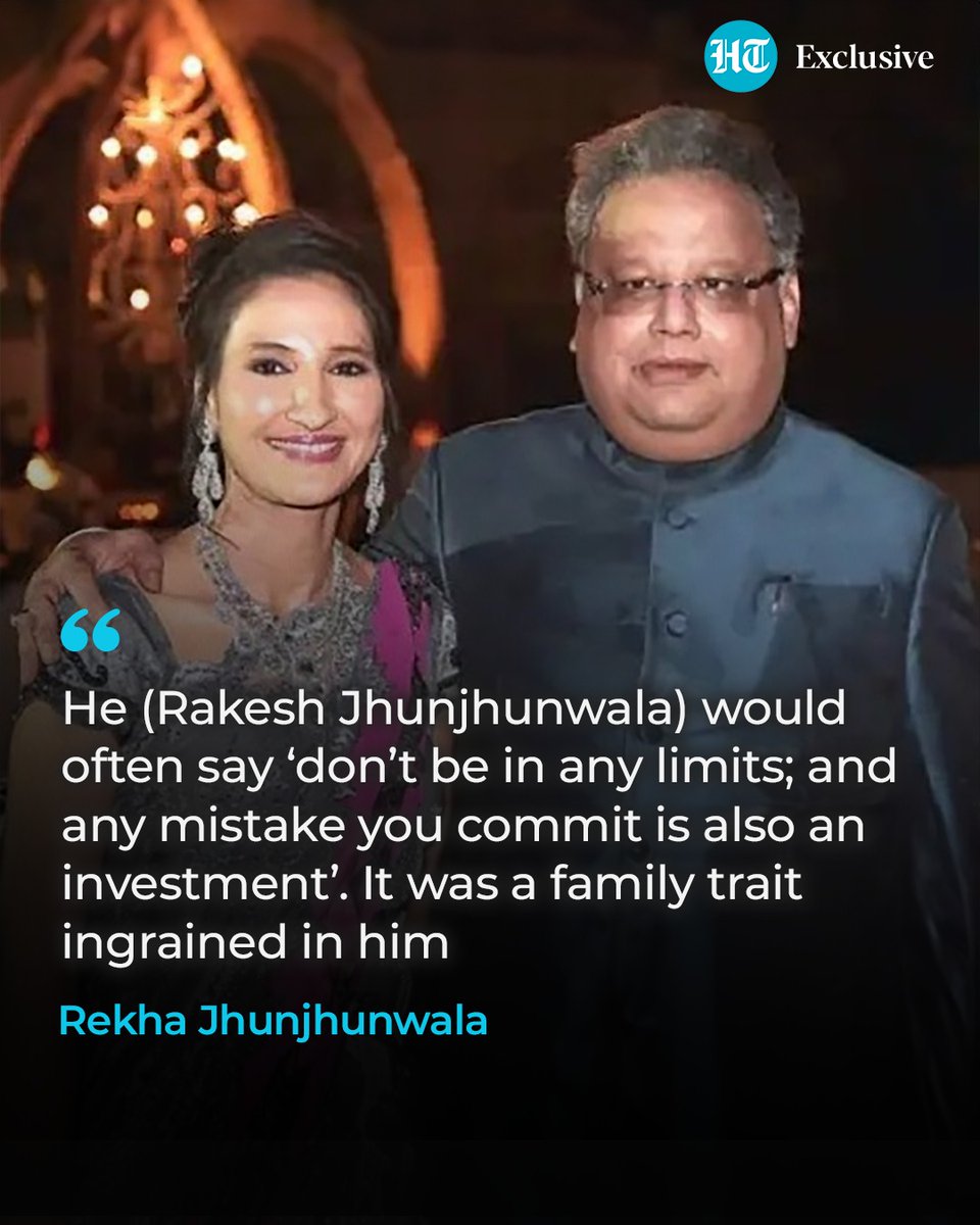For #RekhaJhunjhunwala there is ‘life before Rakesh Jhunjhunwala’ and ‘life after #RakeshJhunjhunwala’.

Read full interview here: hindustantimes.com/cities/mumbai-…
