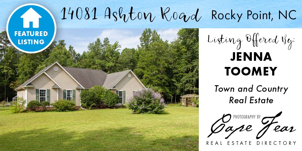 cfredonline's tweet photo. 👇 FEATURED LISTING 👇 🏠 
14081 Ashton Road | Rocky Point, NC
Learn More ➡️ https://t.co/QpvBJM0bd1

3BR/2BA #home with 3.93-acres of beautiful country living in Rocky Point offered by Jenna Toomey of #TownandCountryRealEstate

#homeforsale #Listing #realestatephotos https://t.co/2u3eBn7AsJ