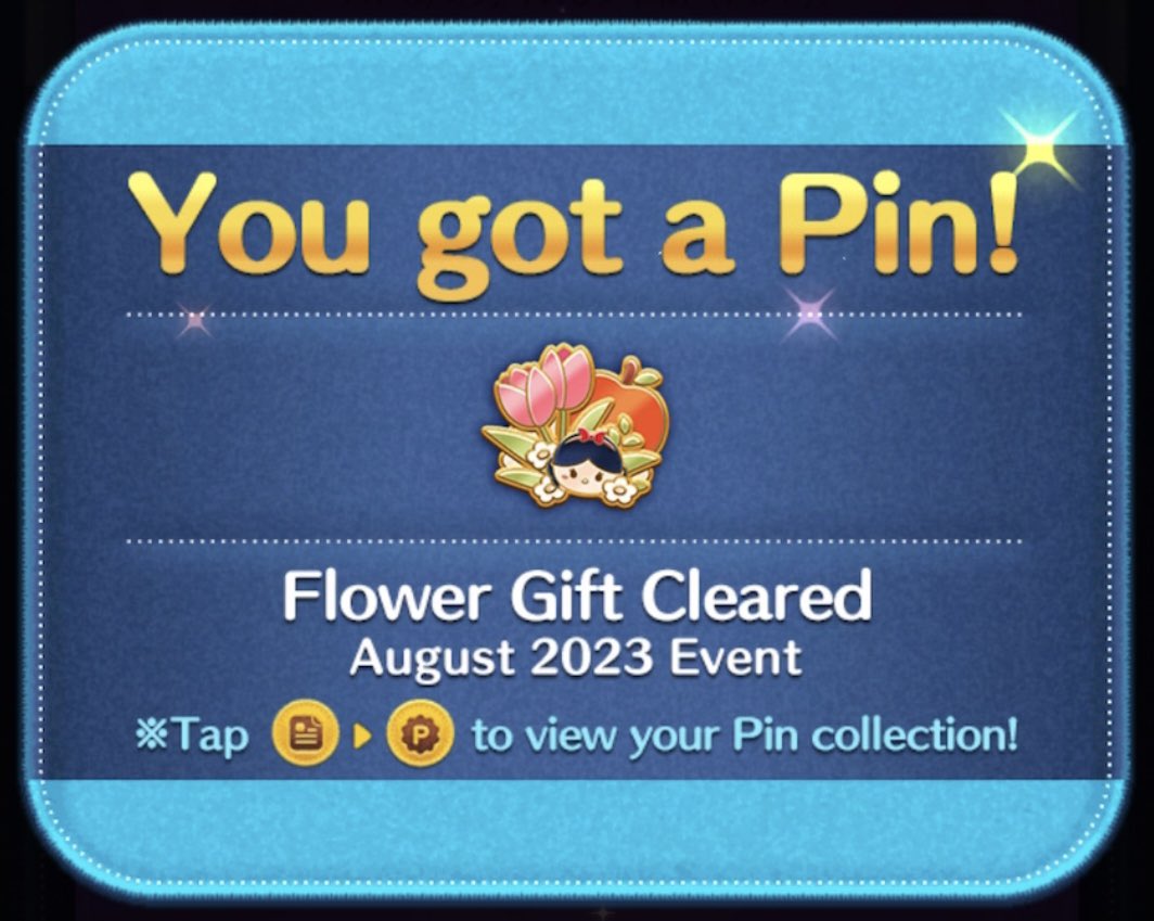 TsumSana's tweet photo. The Flower Gift event! 🌺🍃

.
.

Got the eve PIN 📍 

.
.

August 2023 💐 https://t.co/I84ce9nMB0