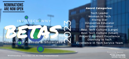 Get your nominations submitted for the 2023 BETAS Technology Awards &amp; Showcase🏆! 

The presentation will be held on October 25th - See you there!

bit.ly/BETAS2023
#2023BETAS #WNYTECH