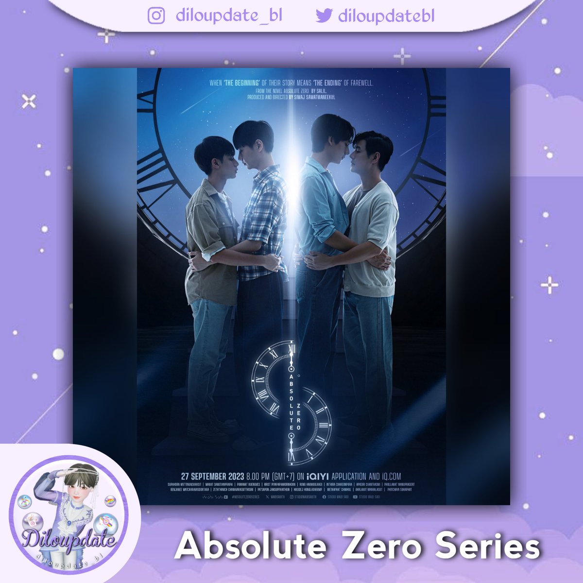 [#AbsoluteZeroSeries #องศาสูญ]

LOOK! BL Thailand produksi Studio Wabi Sabi, "Absolute Zero" telah merilis poster resmi!

Dibintangi oleh Mix Wanut, Tor Supakorn,Teng Krist, dan Toey Puwanut.

▶️ Dijadwalkan tayang pada 27 September 2023, pukul 20.00 di iQIYI.

{#diloupdate}