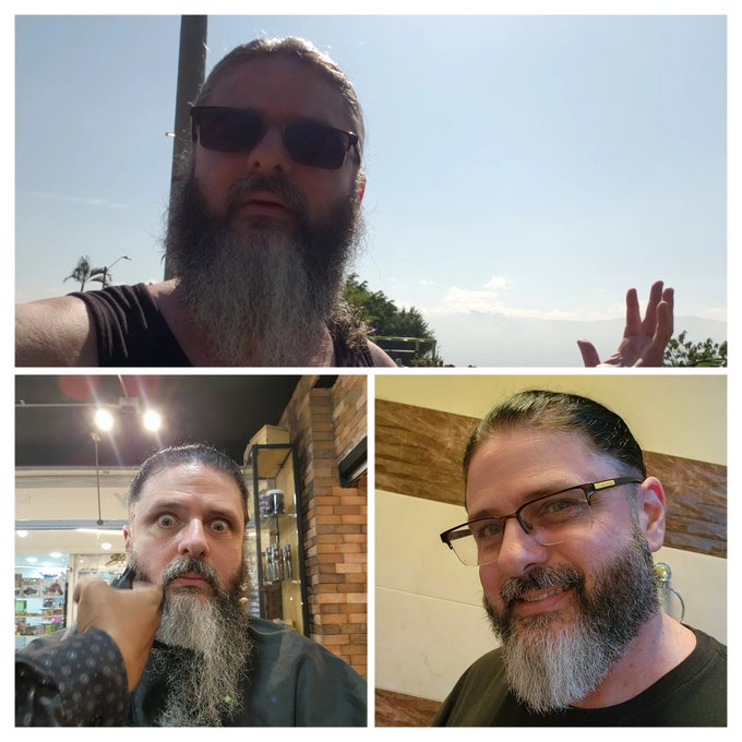 Time for a new look! I took my beard to the barber shop, and most of it decided to stay there. https://t