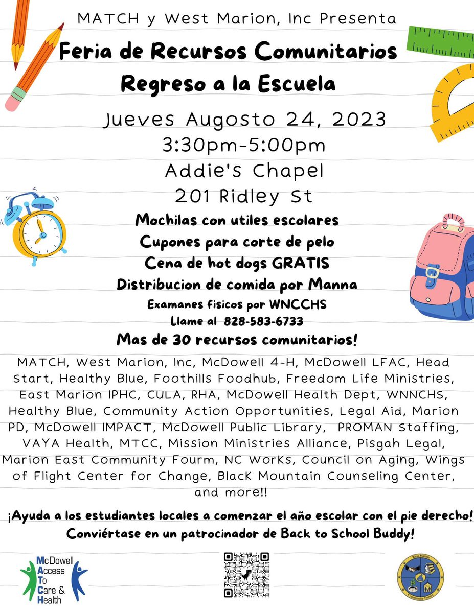 Back to School Community Resource Fair
