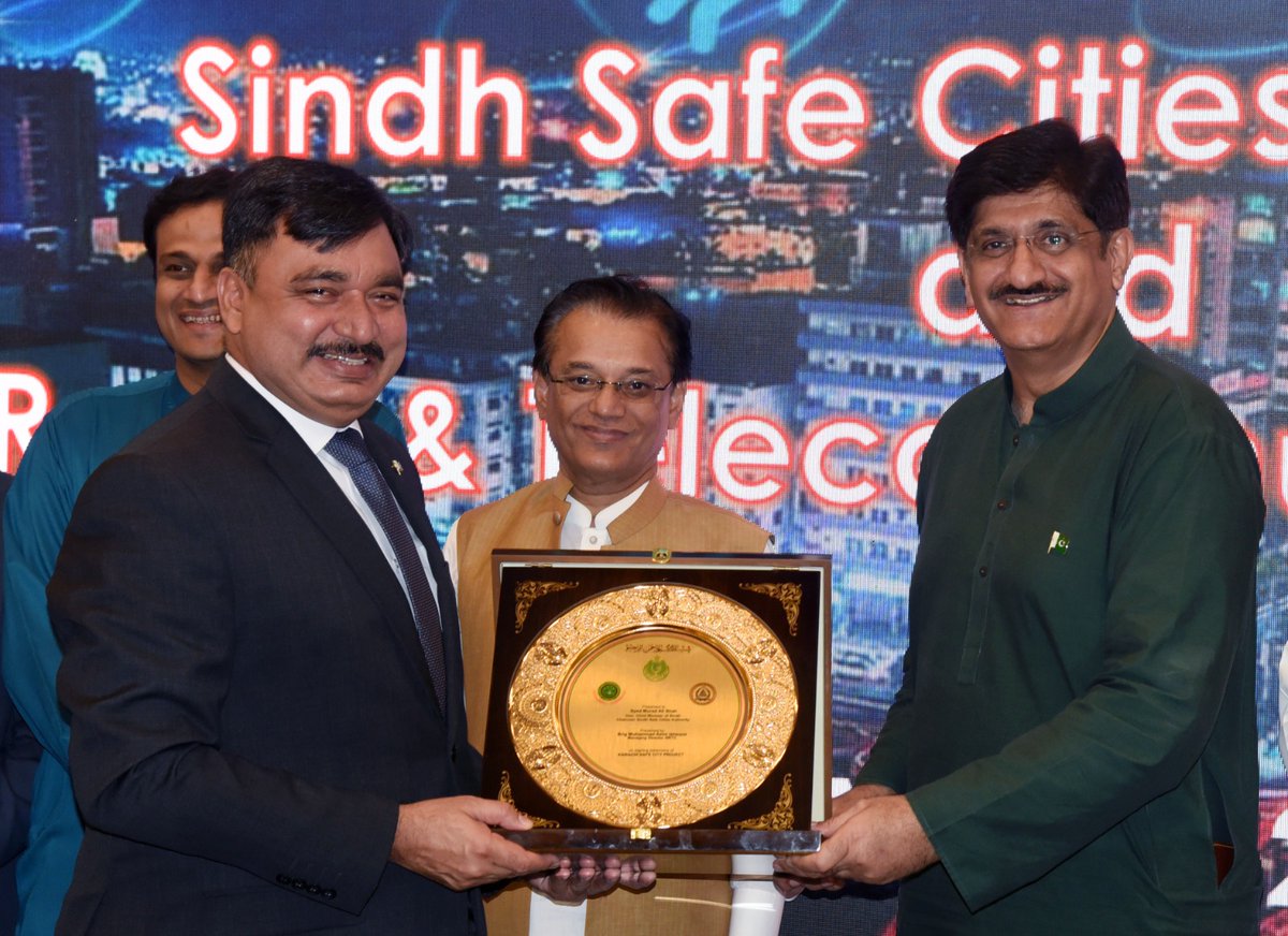 Today, contract performance signing ceremony was held for the establishment of 'Integrated C5ISR Based Smart Safe City Karachi', a landmark project of Sindh Safe City Authority. The SSCA is committed to ensure safety of general public through installation of cameras and vigilance