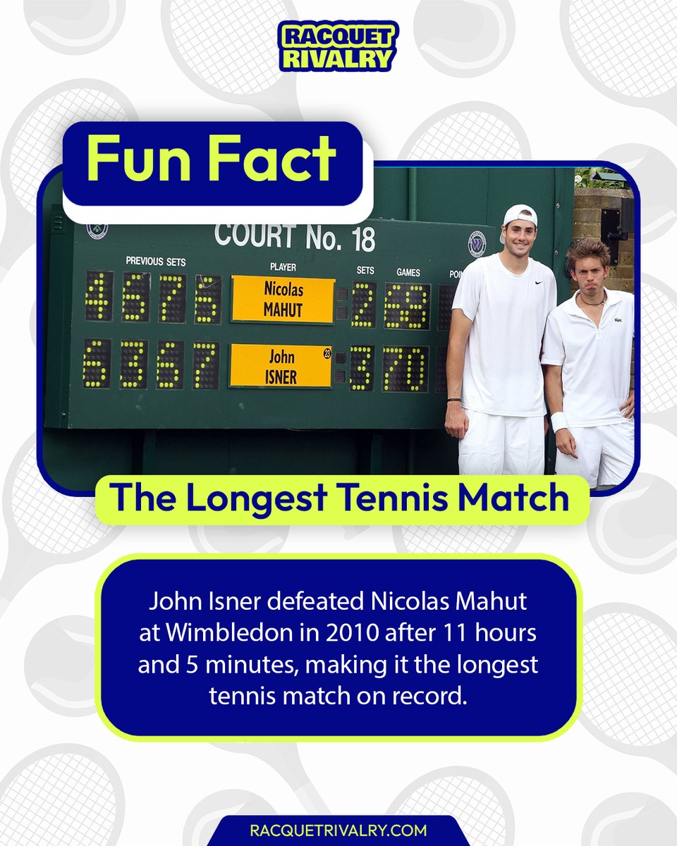 Who needs sleep when you have the most epic tennis showdown in history?!

Hit the follow button for more tennis facts! 🎾

📷: tennismajors.com

 #tennistrivia #tennislifestyle #tennistips #tennisfitness #funfacts #tennisfacts #RacquetRivalry