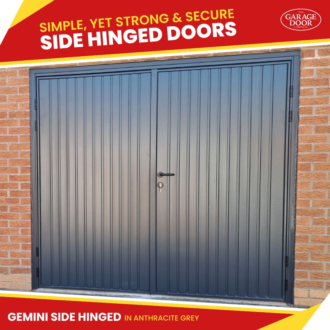 TGDCO's tweet photo. 📸 Pictured is a recently installed Anthracite Grey Gemini Side Hinged door.

These doors are strong and secure, perfect for keeping the weather out and your valuables safe 🔐.

📩 info@thegaragedoorcompany.ltd.uk

#thegaragedoorcompany #garagedoor #garagedoors #installation https://t.co/m01P7U1v9e