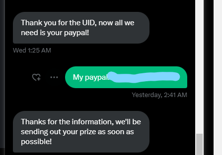 Nyynhung's tweet photo. @Dina7821 @IAssassinTV @AxS_Cinyo @NARAKATHEGAME @tharkna928 @phuongbichtw @imSkorer @_thejaan @TrungHD111 @win_xuqoea81 They responded and said they will send the reward soon, don't worry https://t.co/qpLViSmXm8