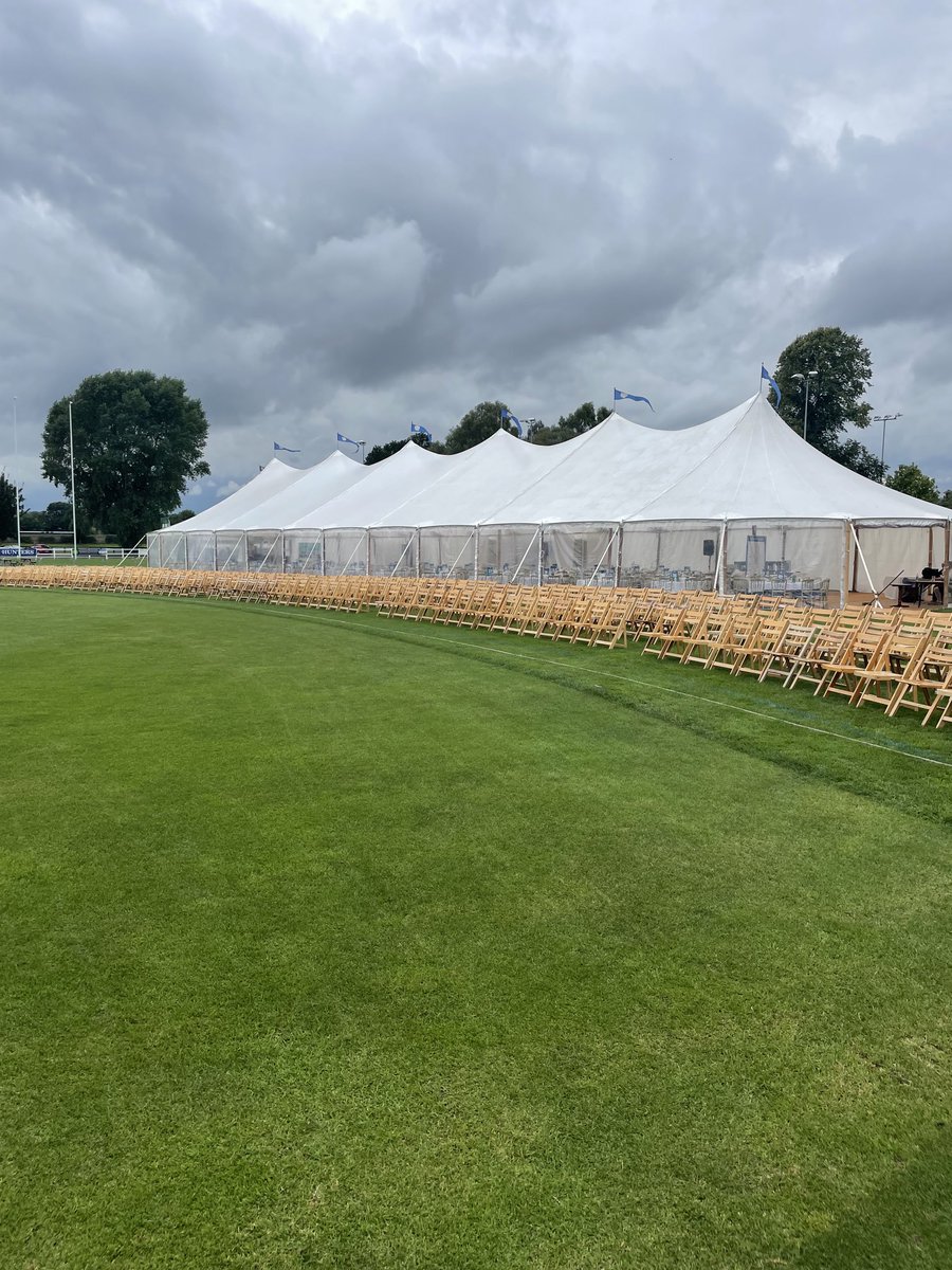 The stage is set as we welcome ⁦@YorkshireCCC⁩ & ⁦@surreycricket⁩ to Clifton Park Tomorrow. The match starts at 11am, gates from 9.30am and everyone is invited. Looking forward to a great days cricket.