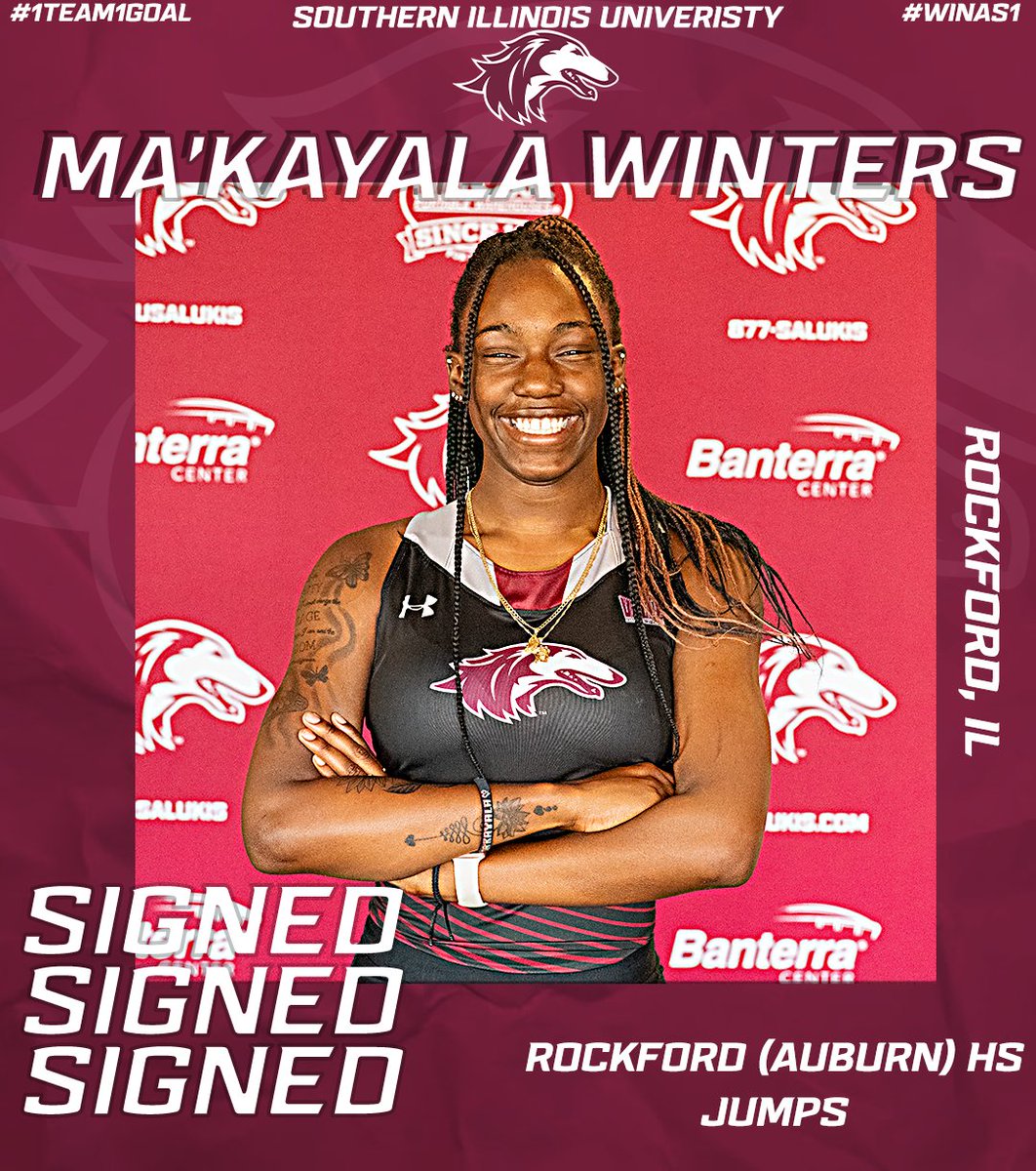 𝐒𝐈𝐆𝐍𝐄𝐃: Ma'Kayala Winters is on her way to Carbondale!!🖊️ 

#1Team1Goal | #Salukis