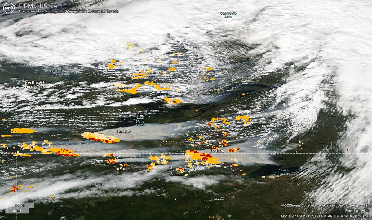 nplareau's tweet image. Preposterous quantities of fire in Northern Alberta and NWT contributing to skyrocketing season-to-date accumulated FRP for Canada. Will we triple previous satellite derived records? #Canadianwildfires #pyrocene
