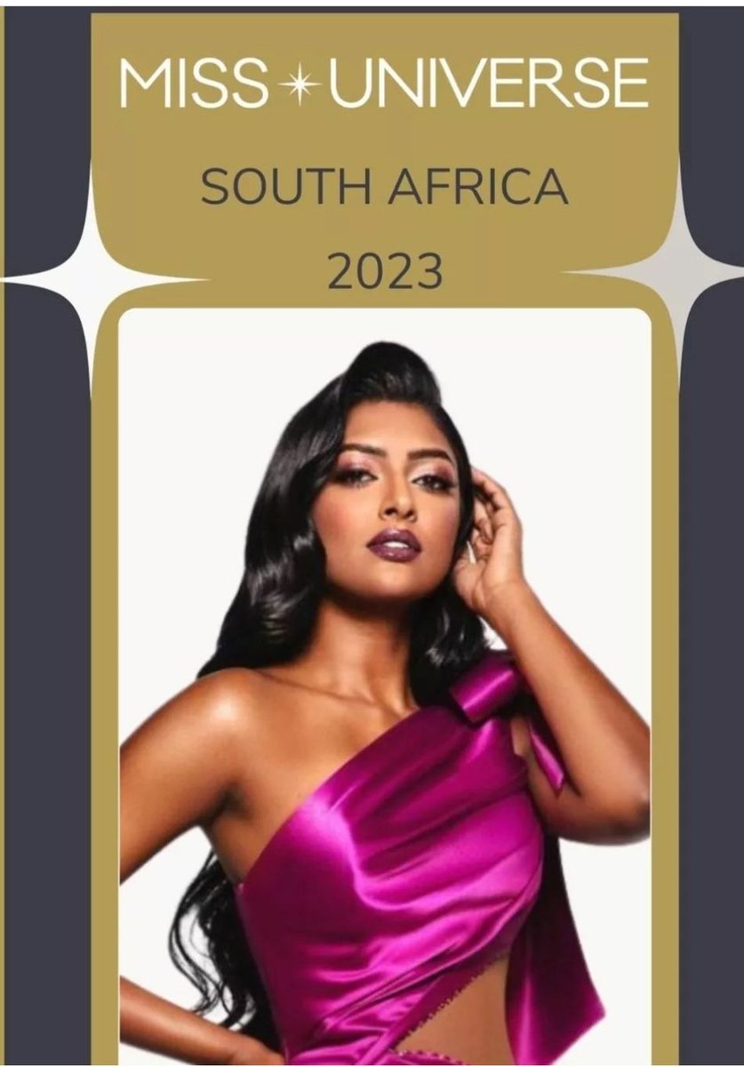 Es oficial #BryoniGovender la primera finalista en esta edición de #MissSouthAfrica2023 es quien va a representar al país africano @MissUniverse. 
Me gusta ella una apuesta diferente.
#pageantnews 
#beautyqueens 
💖👑