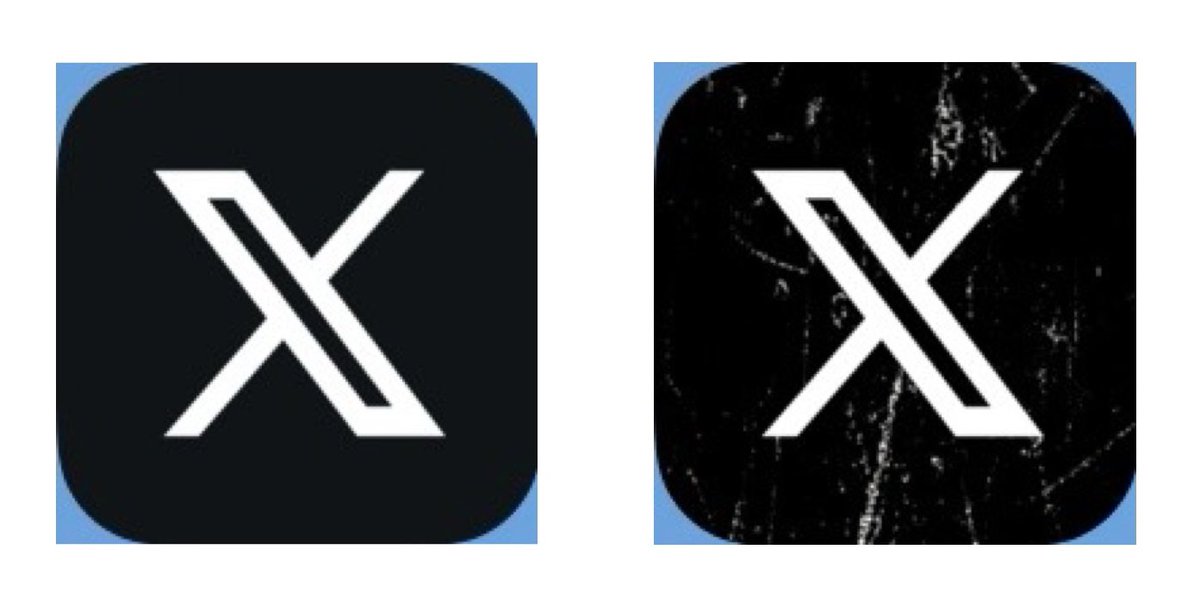 SvecKamil's tweet photo. Nové logo 'X' má šrámy. Jako celá sociální sít. Symbolické.

#newlogoversion #logoX @X https://t.co/wl6Ue0yLGe
