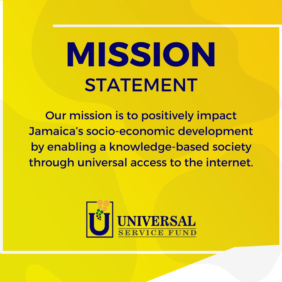 We're on a mission to empower Jamaica's future. #Weareonamission #UniversalServiceFund #Jamaica #Mission