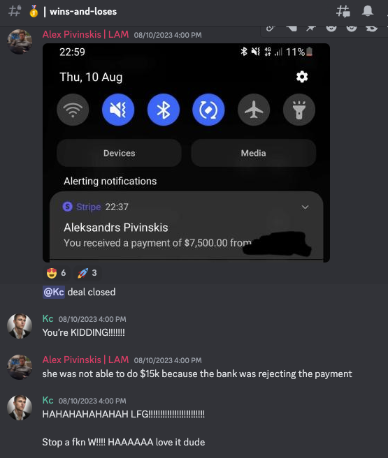 Client win $15,000 upfront + $100 per appointment. 

Just created a short video breaking down his offer &amp; the thought process behind creating $10,000 to $100,000 packages. 

If you run a growth firm, it's a MUST SEE. 

like, comment "15" &amp; RT to receive the video. DM