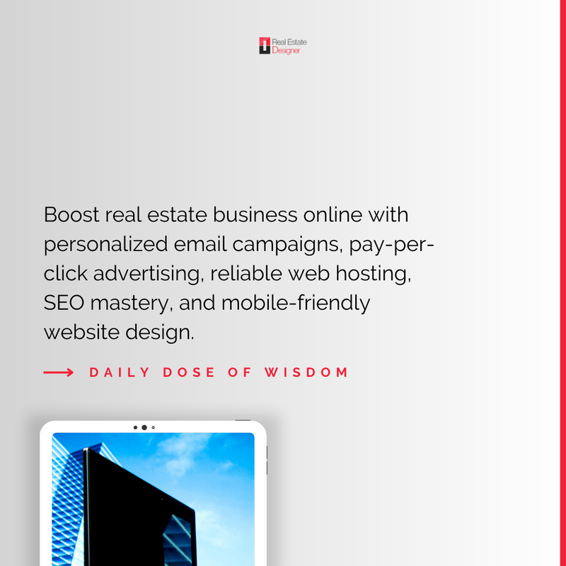 🌐🏘️ Want to boost your real estate business online? 

Focus on personalized email marketing campaigns and invest in pay-per-click advertising to drive targeted traffic. 📧💰

#RealEstateTips #OnlineMarketing #SuccessInTheMaking #DigitalMarketing #RealEstateSuccess #SEO