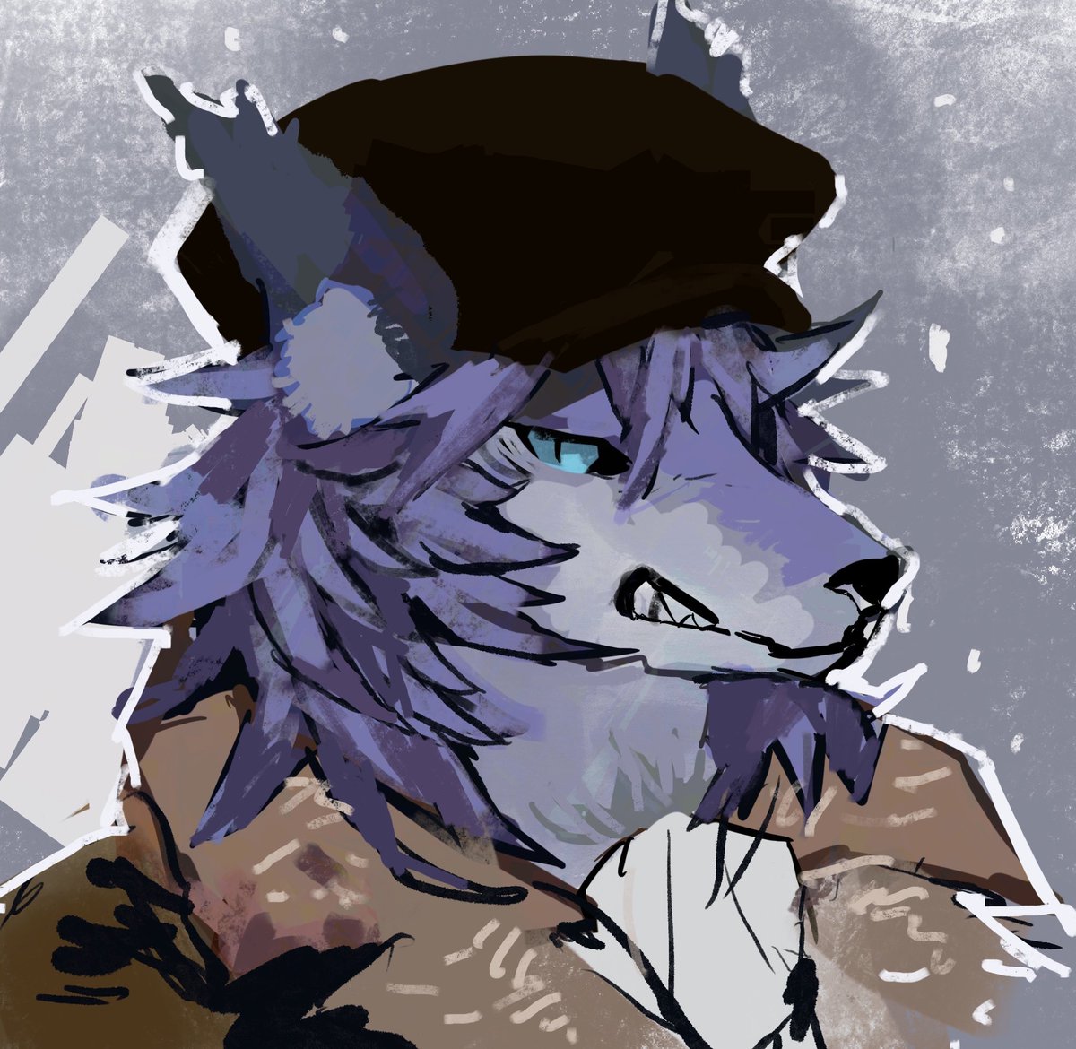 furry male 1boy male focus solo furry hat wolf boy  illustration images