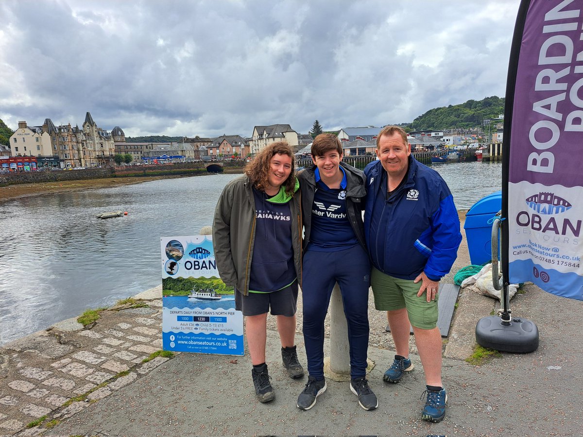 DougProp's tweet photo. Boat trip to start the day with Oban Sea Tours (great 2 hours) then the rest of the day in the Costa Del Oban #scorchio #PropsOnTour https://t.co/pcq1NHJeC4