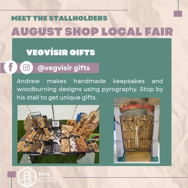 Meet two more newcomer stallholders attending our Shop Local Fair on Saturday 19th August from 10am to 3pm, Vegvísir gifts and Gemela jewellery and accessories