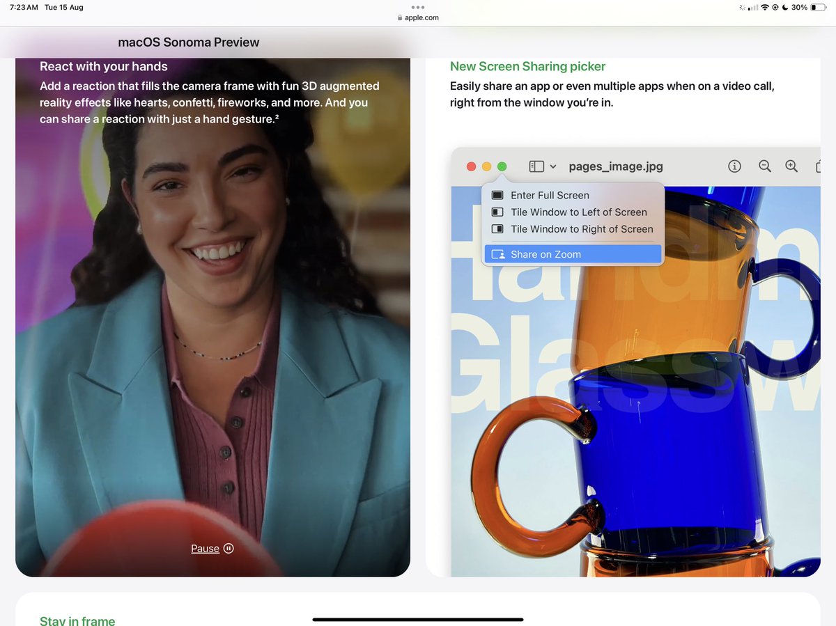 kfinkjensen's tweet photo. @ttscoff Are you on the macOS Sonoma beta? There are new videoconference call effects. Maybe something has got triggered there. https://t.co/7I5rViPWIg https://t.co/K8JsDOCYom