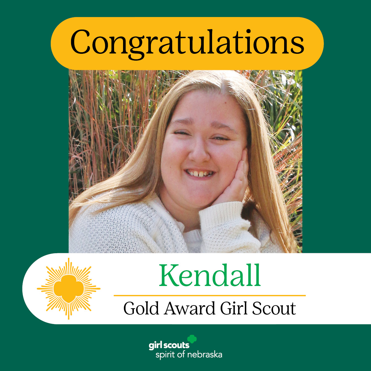 Congratulations to the 2023 Gold Award Girl Scouts! Meet Kendall! 💚 She implemented a mobile “Free School Supplies Pantry” at Ralston High School containing free school essentials like pencils, paper, notebooks, and backpacks.

Read more: bit.ly/3KpbTwt