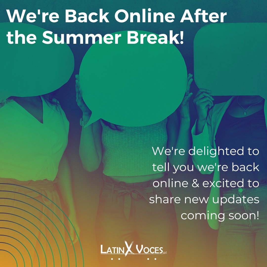 ltxvoces's tweet photo. Woohoo! ☀️We’re back online and ready to take on summer! 🤩Let’s make the most of this time together—adventurous ideas, anyone? 💡Who’s in? #SummerBreak #AdventureAwaits #NuestraComunidad https://t.co/0qVBiPaePo