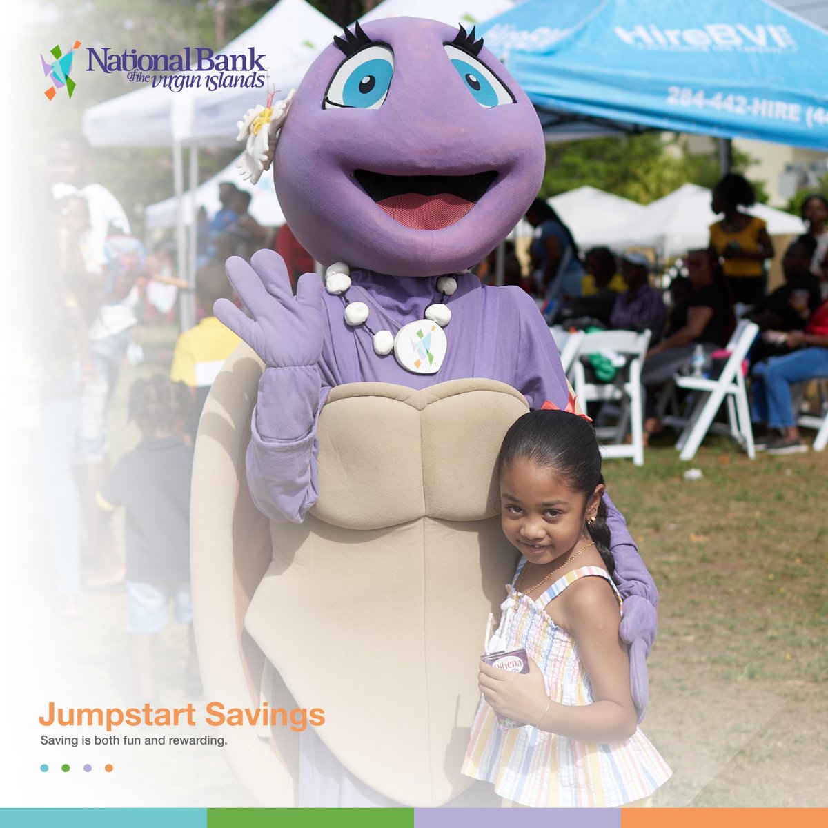 BankIslands's tweet photo. 🏆🌟TOLA says, “Saving is both fun and rewarding! 🎉🎈With a JumpStart Savings Account, your child can learn the joy of saving and watch their money grow. Start the journey towards financial success today! #JumpStartSavings #FunSavingForKids #NBVI #theofficialbankofparadise https://t.co/wP34DJv3IQ
