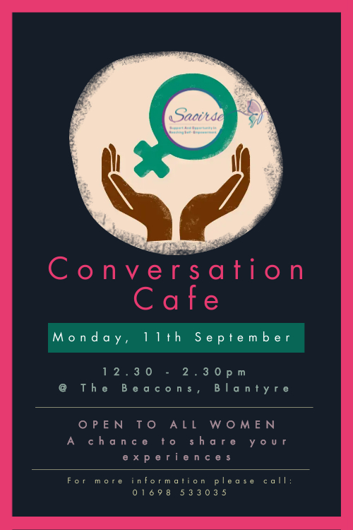 ProjectSaoirse's tweet photo. Come along and join us...

We will be hosting a Conversation Café on Monday, September 11th.
We will be asking various questions to all attendees, among them will be: 'How has addiction affected your (or your loved ones) ability to access services?' https://t.co/fRq9xOS1Cy