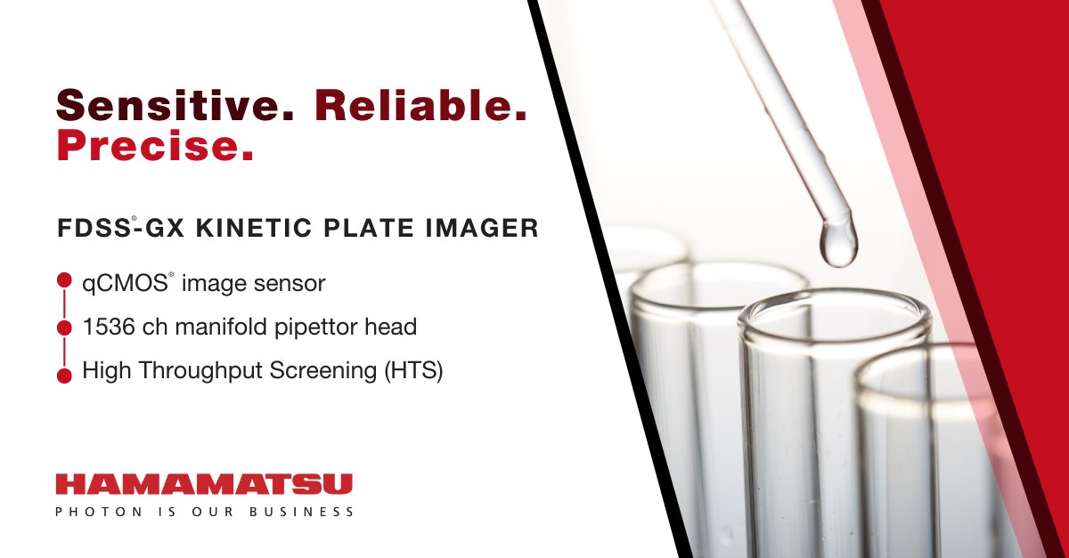 HamamatsuPhoton's tweet photo. Maximize uptime, precision, and sensitivity with the FDSS-GX whole microplate kinetic imager with an integrated #qCMOS sensor. Achieve fast, repeatable analysis of both fluorescence and luminescence measurements. 

Take control of your data: https://t.co/U5pRXHTqlY https://t.co/GIt6we9HS3