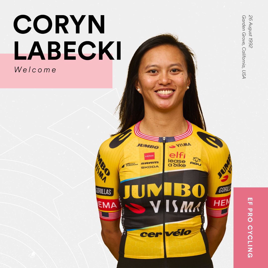 Welcome to the team, Coryn Labecki! Coryn has won 73 US national titles and most recently won the US Criterium National Championships. She's a natural leader and the ultimate team player. With many years experience in the peloton, she has a keen sense of race tactics and will be