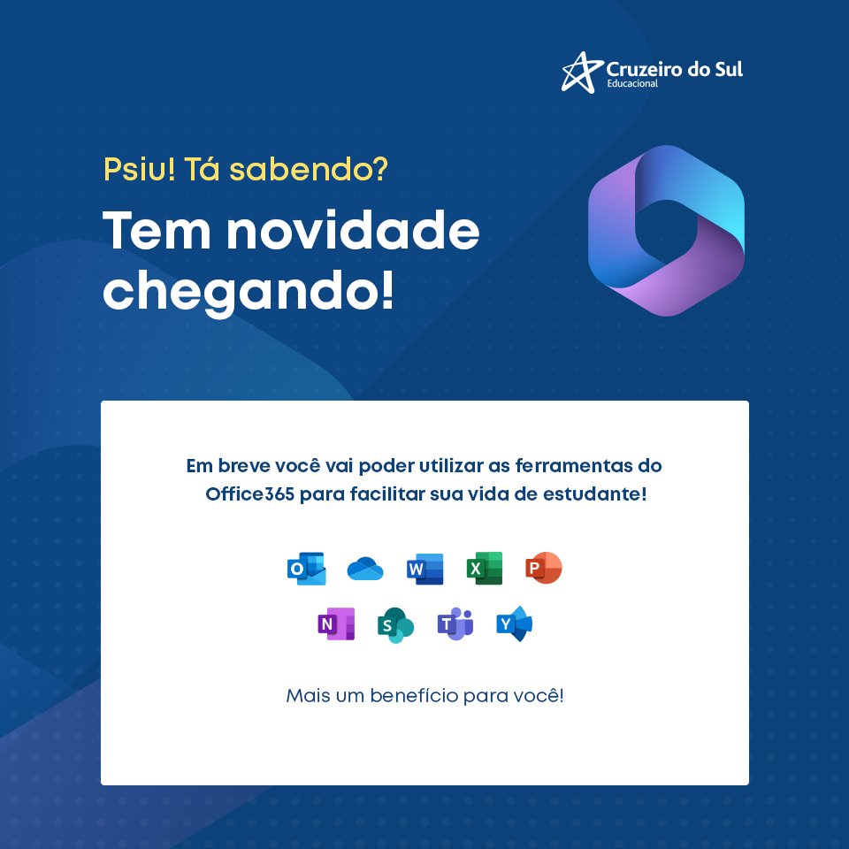 UNICIDonline's tweet photo. Tem novidade chegando na Γ‘rea e quem ganha Γ© vocΓͺ, estudante. π€©
Fique ligado! Continue me acompanhando nas redes sociais! π
#unicid #souunicid https://t.co/k8qQV5NgBm