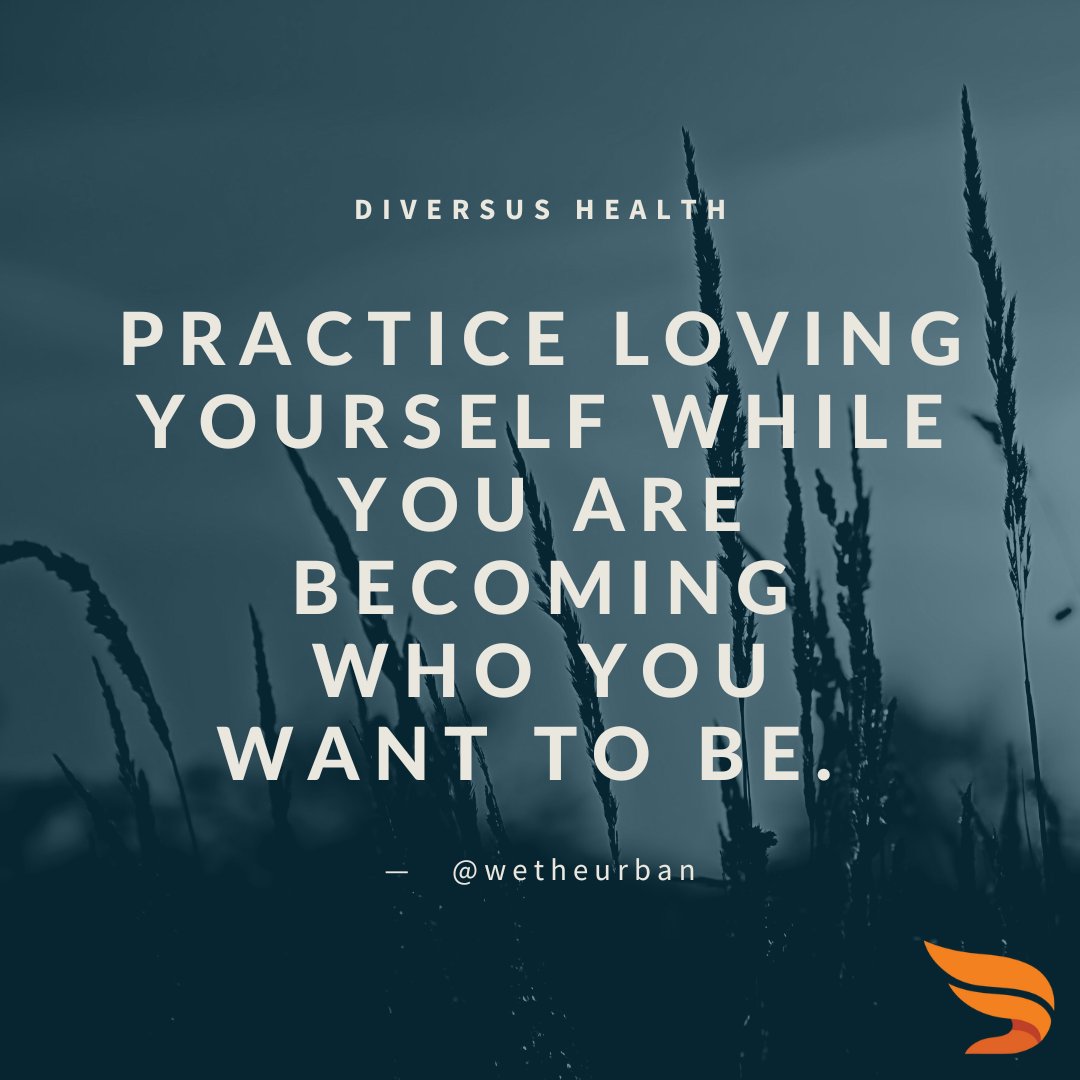 Diversus_Health's tweet photo. Practice loving yourself while you are becoming who you want to be.
#mentalhealth #mentalwellness #mentalhealthmatters #DiversusHealth #quoteoftheday #mentalhealthquotes #therapy https://t.co/wb86a17tuO