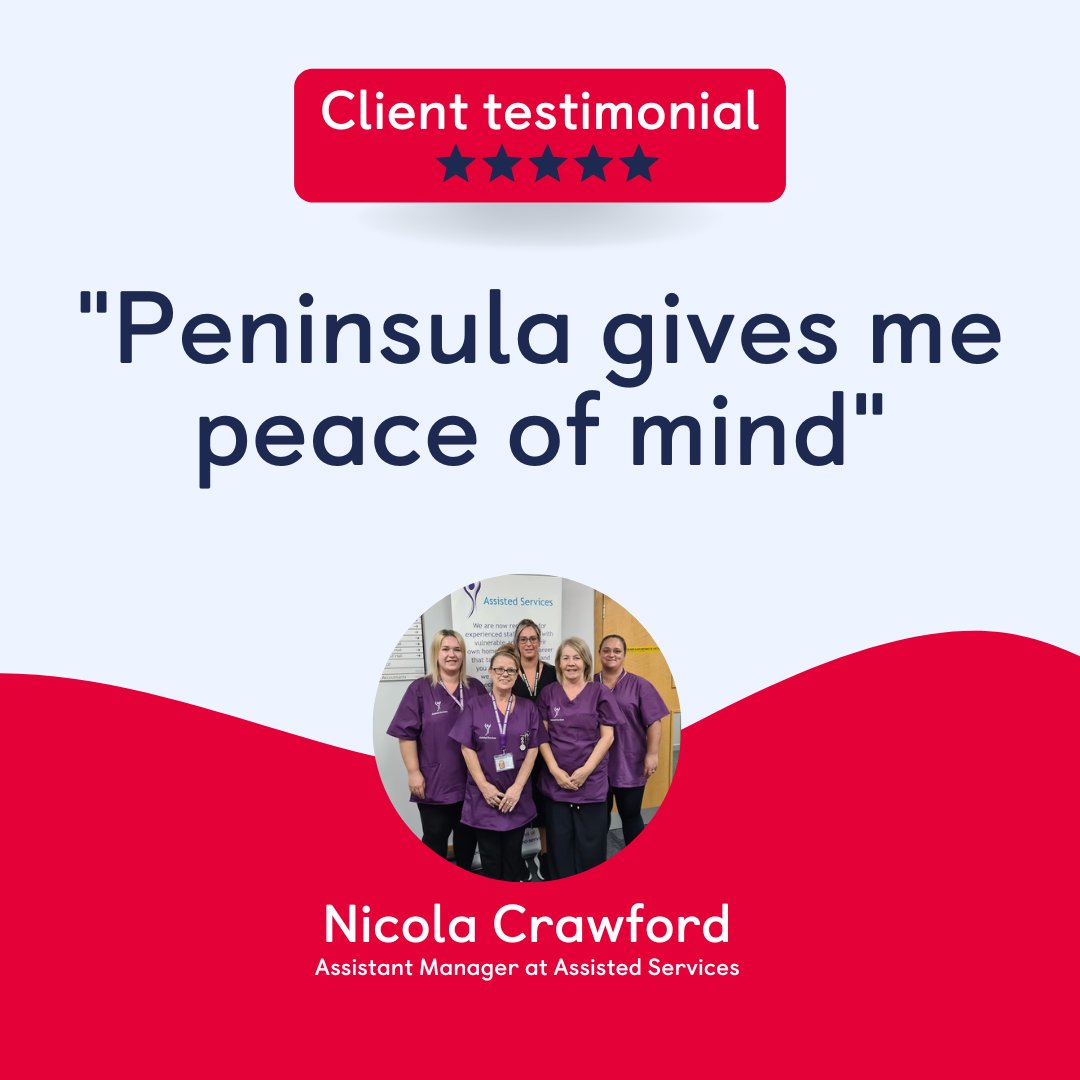 We are happy <a href="/peninsula_uk/">Peninsula</a> could help Nicola at <a href="/assistedservic2/">assisted services</a> when they came to us needing support and advice regarding issues with employees. 

Read more on how we helped here. 👇

loom.ly/cTxJqPs