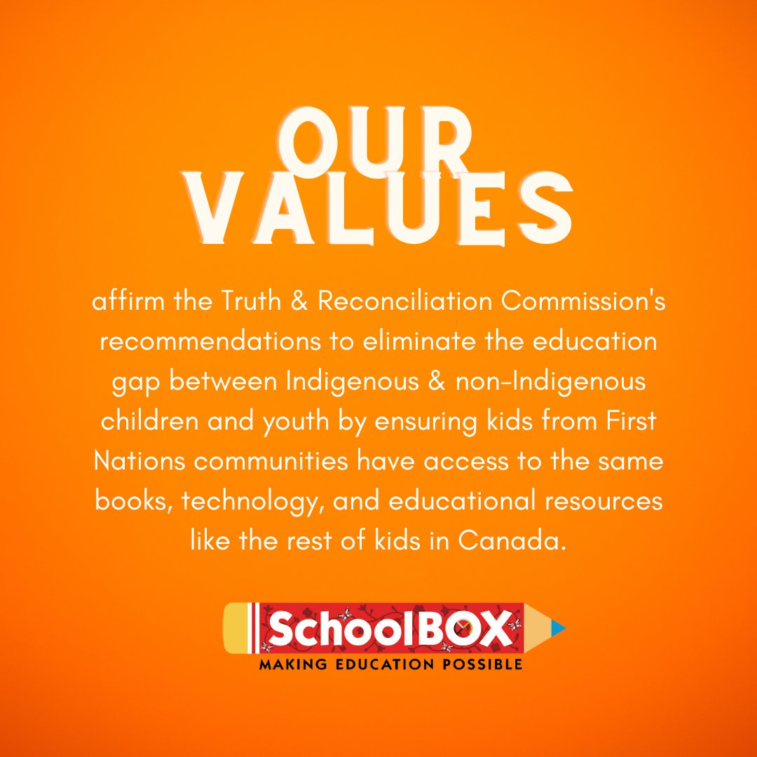 Our Values!

#schoolbox #makingeducationpossible #truthandreconciliation #education #Indigenous #firstnations #nonprofit