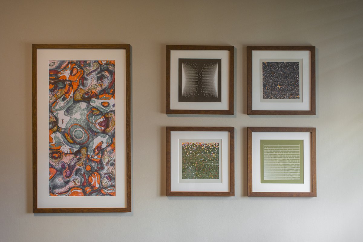 Running out of wall space in my house.

wwz uu15M7kj722Ho by <a href="/qubibien/">qubibi</a> 
Miragem #123 and #229 by <a href="/thirdvision_xyz/">third vision</a> 
Hello Modulo #236 and #251 by <a href="/_NatSarkissian/">Nat Sarkissian</a> 

<a href="/verse_works/">verse</a> <a href="/artblocks_io/">Art Blocks</a>