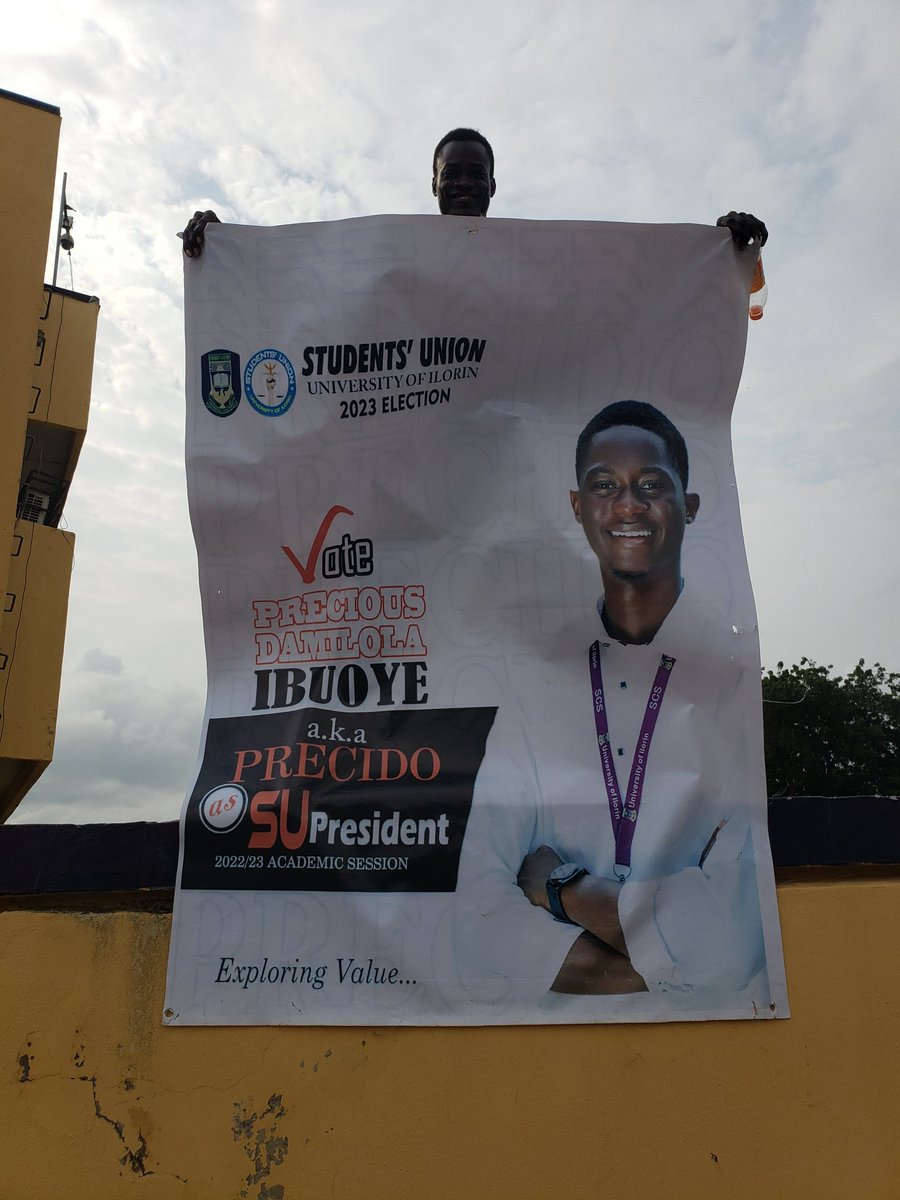 IbuoyePrecious's tweet photo. VALUED Unilorites, it is Manifesto O'clock 

Connect with PRECIDO and witness the magnitude of the Exploring VALUE mantra at the Students Union building. 

#Precido4SuPresident 
#Vote4Precido 
#Precido4President 
#ExploreWithPrecido https://t.co/RQ071ycb7f