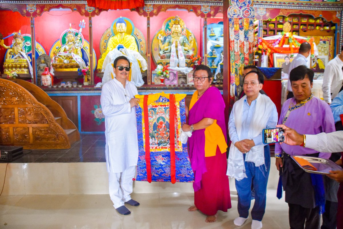 ChownaMeinBJP's tweet photo. Offered my heartfelt prayers to Lord Buddha at Choephelling Monastery during my visit to Choephelling Tibetan Settlement Camp in Miao. The serene environment gives a profound connection, reminding me of the enduring teachings of compassion, wisdom and inner peace that Lord Buddha imparted to the world. 

May Lord Buddha bless the world with happiness, peace and harmony.