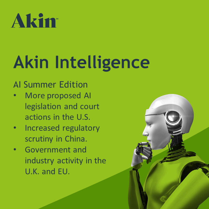 akin_gump's tweet photo. Akin Intelligence

In the latest edition of our AI-focused newsletter, coverage of more proposed #AI legislation and court actions in the U.S., increased regulatory scrutiny in China, and government and industry activity in the U.K. and EU.

https://t.co/nhDpop10He https://t.co/mK6mIRUp96