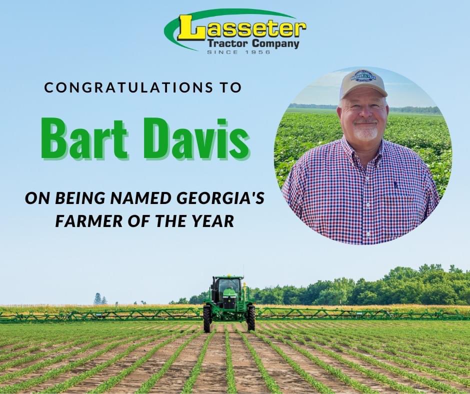 Congratulations to Bart Davis on being named Georgia's Farmer of the Year! We're proud to be your John Deere Dealer!