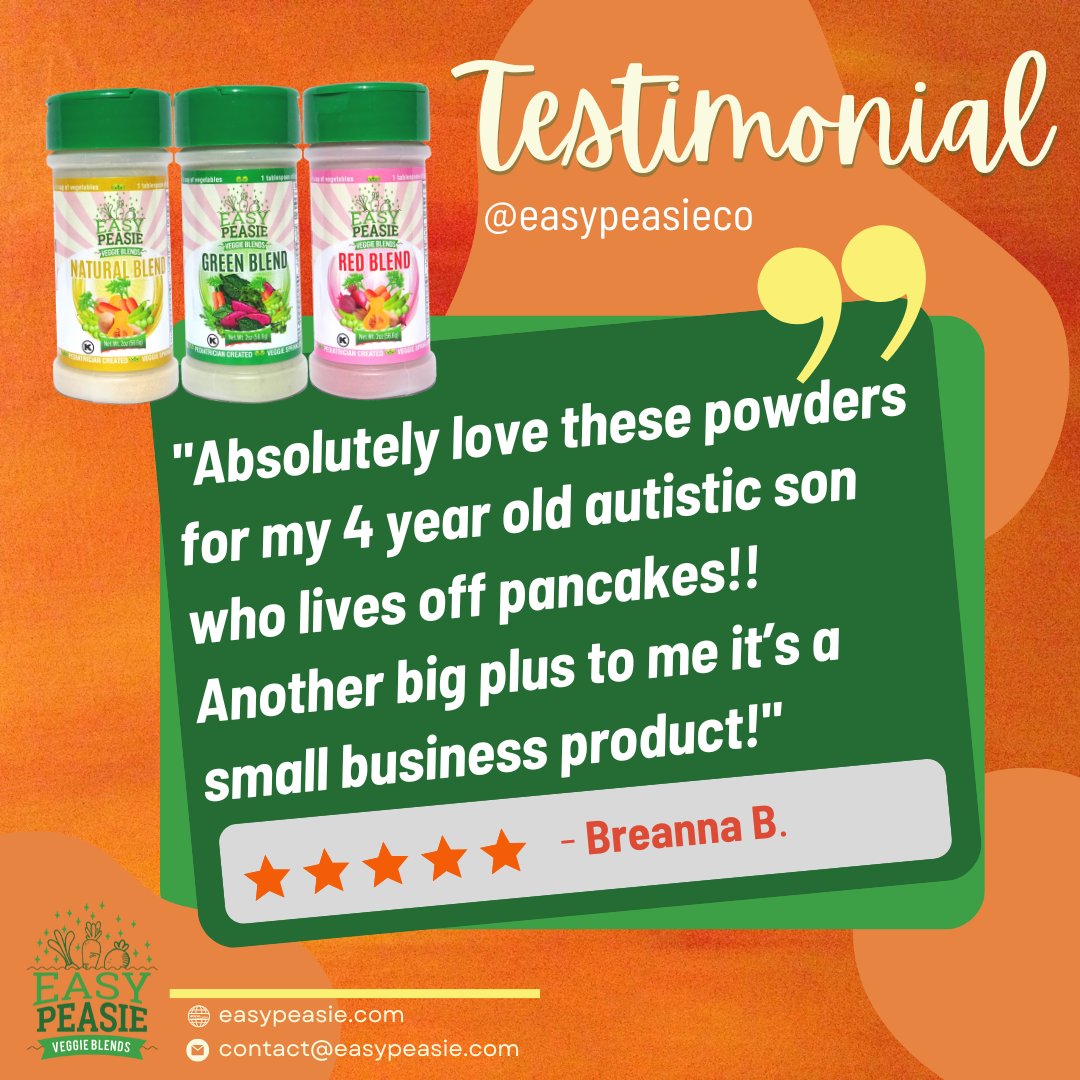 easypeasieco's tweet image. We're incredibly grateful for your kind words and support! As a small business, we take pride in crafting products that make a positive impact on families like yours. Thank you for being a part of our journey!
#easypeasie #veggiepowder #healthykids  #pickeater  #customerfeedback
