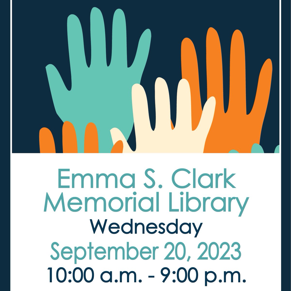 Escml's tweet image. 🗓 Save the Date for the Library Budget Vote on Wed, September 20 from 10am - 9pm. 🗳

For more information on the proposed budget and absentee ballots, please visit emmaclark.org/proposed-2024-…

#Vote #ThreeVillage