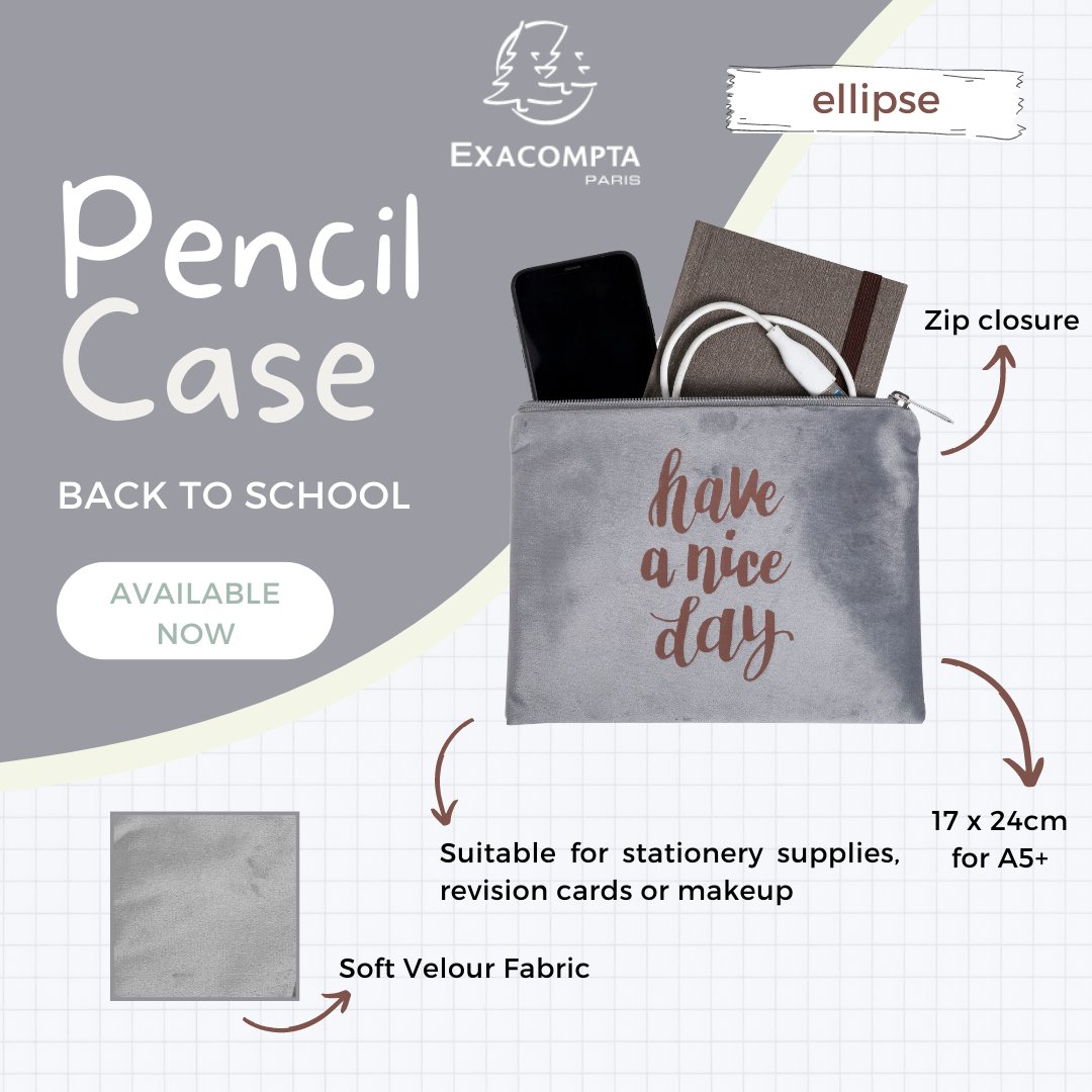 The Ellipse range offers a variety of products that are made from recycled and sorted plastic and have a soft velvet material with a metallic rose gold marking.

#exacompta #ellipse #recycledstationery #stationery
