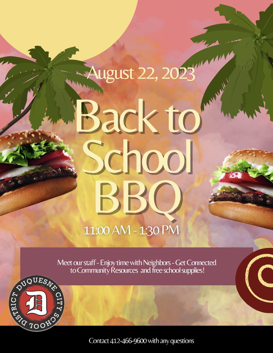 Our yearly back to school BBQ is just over one week away. This is a great opportunity to meet our staff and get connected to community resources. We hope to see you there!