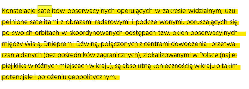 A_Swidzinski's tweet photo. No rzeczywiście; gdyby tylko ktoś suflował – przed wybuchem wojny na Ukrainie! – propozycje polegania na komercyjnych usługach obrazowania satelitarnego i masowego wykorzystania komercyjnych dronów. Gdyby tylko… A nie, przepraszam! 

Poniżej fragmenty Raportu Armii Nowego Wzoru⬇️

Kolejno:

➡️Cywilne drony.

➡️Komercyjne satelity/konstelacje małych satelitów.

No i jeszcze raz: zachęcam do lektury pełnej wersji Raportu #ANW, dostępnej za darmo pod tym linkiem:

https://t.co/qZkFBjgOve