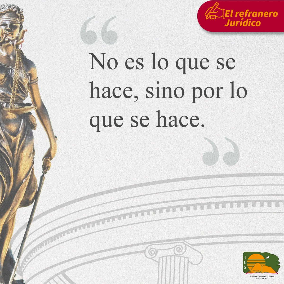 IESMJDR's tweet photo. 👩‍⚖️ Trabaja, la abogacía es una ardua fatiga al servicio de la Justicia.

Les deseamos magnífico inicio de semana 🌟🔋💯

Soy derecho, soy…
“Manuel José de Rojas”

#IESMJDR
#abogado https://t.co/pHop702ktT