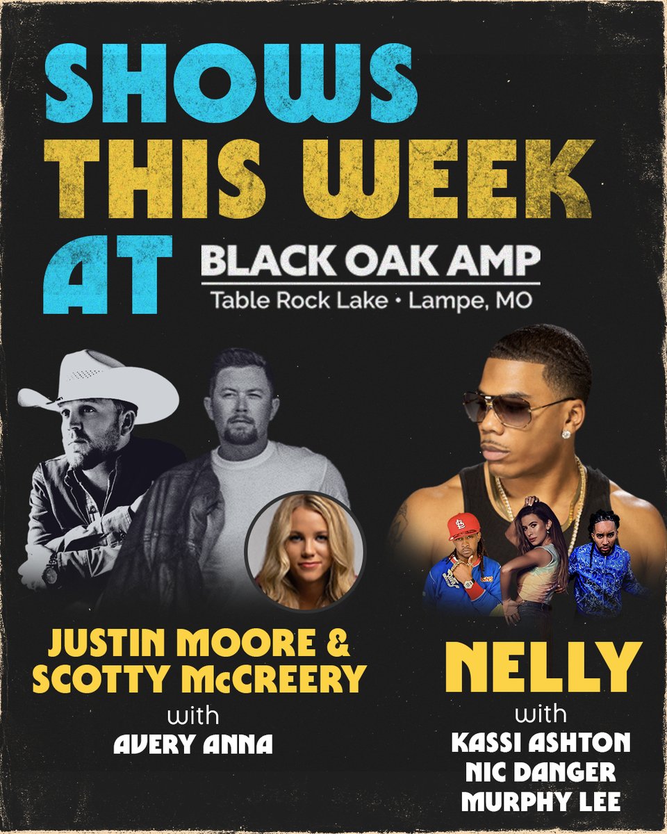 SHOWS THIS WEEK 🙌 Are you ready for not one, but two incredible shows this week at #BlackOakAmp? 

🎟️ Last-minute tickets are on sale at blackoakamp.com