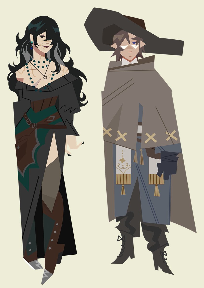 necroma888's tweet photo. [DnD] 
Friends' PCs line up for funsies :o] https://t.co/2lT2iDRCdJ