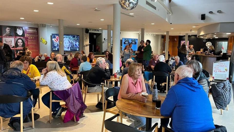 aberconference's tweet photo. A great time was had at Aber Lounge today. We’ll be here again in the Theatre Bar at 2.30 on Wednesday. Feel free to join us for a chat and a coffee. #aber23 https://t.co/oyPcY2kwZu